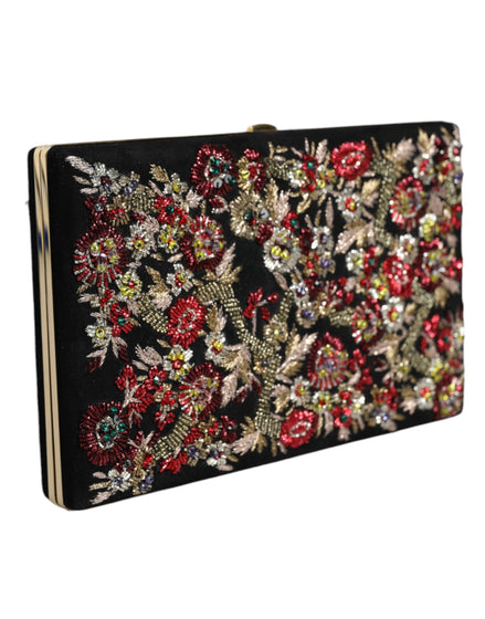 Dolce & Gabbana Πολύχρωμο Φλοράλ Χρυσό Πλαίσιο Τσαντάκι Βραδινή Τσάντα