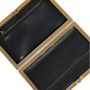 Dolce & Gabbana Blue Velvet Gold Frame Clutch Evening Party Purse Bag