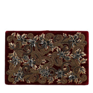 Dolce & Gabbana Red Velvet Gold Frame Clutch Evening Party Purse Bag