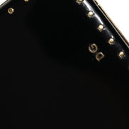 Βραδινό τσαντάκι Dolce & Gabbana μαύρο δερμάτινο με τρουκς και χρυσό πλαίσιο