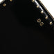 Dolce & Gabbana Μαύρο Δερμάτινο Τσαντάκι Βραδινό Clutch με Καρφιά και Χρυσό Πλαίσιο