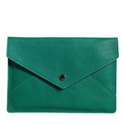Τσάντα Dolce & Gabbana πράσινη από δέρμα clutch μίνι τσάντα θήκη για tablet