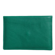 Τσάντα Dolce & Gabbana πράσινη από δέρμα clutch μίνι τσάντα θήκη για tablet
