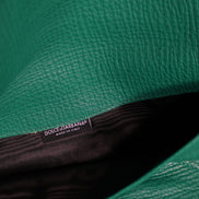 Τσάντα Dolce & Gabbana πράσινη από δέρμα clutch μίνι τσάντα θήκη για tablet
