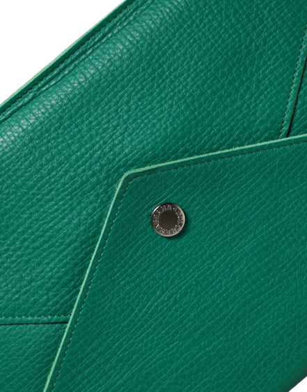Τσάντα Dolce & Gabbana πράσινη από δέρμα clutch μίνι τσάντα θήκη για tablet