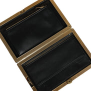 Dolce & Gabbana Black White Gold Frame Clutch Evening Party Purse Bag
