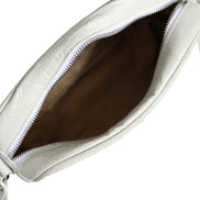 Aniye By White Croc Print Leather Crossbody Sling Bag