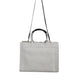 Τσάντα Versace White Top Handle από Καμβά και Δέρμα με Λογότυπο, Χιαστί και Χειρός