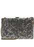 Dolce & Gabbana Silver Sequined Clutch Evening Crossbody Bag