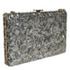 Dolce & Gabbana Silver Sequined Clutch Evening Crossbody Bag