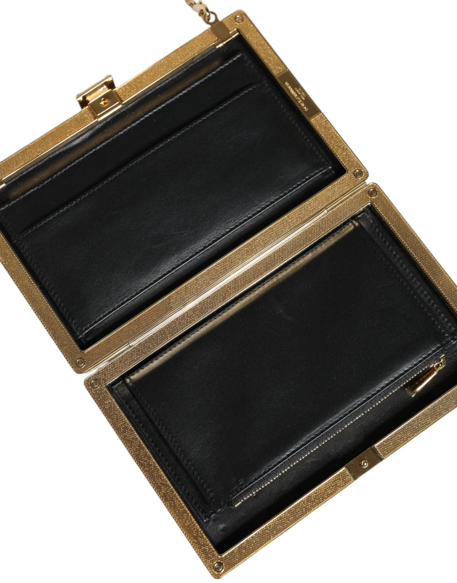 Τσάντα Clutch/Χιαστί Βραδινή Δερμάτινη Dolce & Gabbana σε Χρώμα Βουργουνδίας