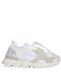 Dolce & Gabbana White Mesh Sorrento Trekking Sneakers Shoes