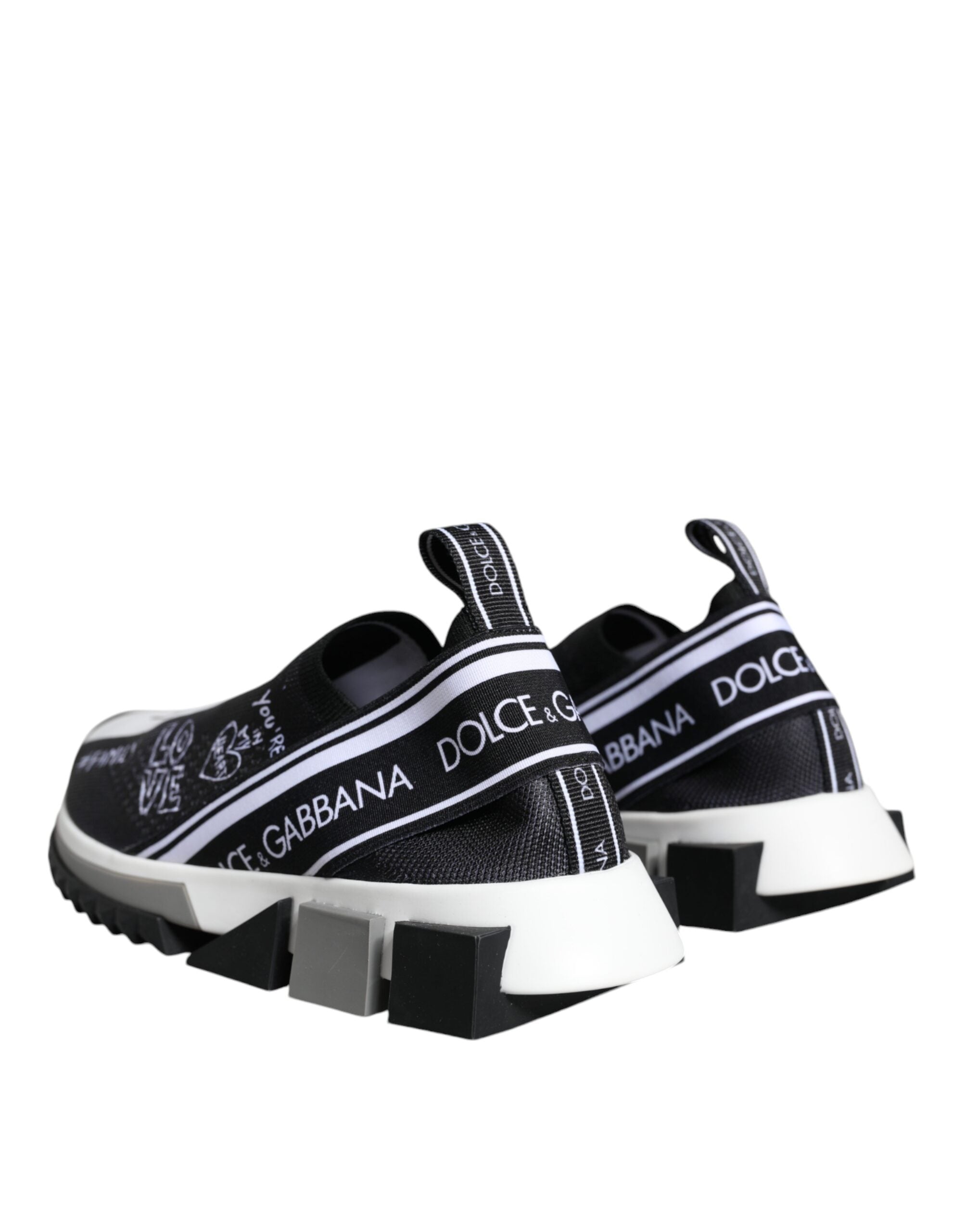 Dolce & Gabbana Μαύρα Λευκά Χαμηλά Αθλητικά Παπούτσια Sorrento