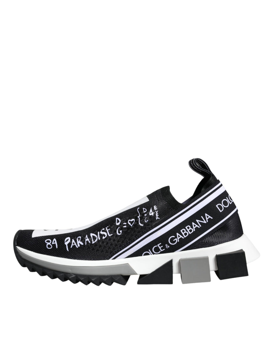 Dolce & Gabbana Μαύρα Λευκά Χαμηλά Αθλητικά Παπούτσια Sorrento