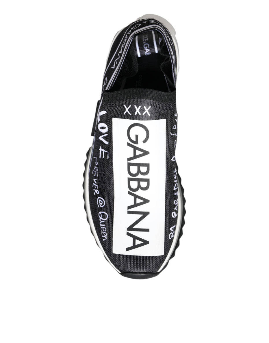 Dolce & Gabbana Μαύρα Λευκά Χαμηλά Αθλητικά Παπούτσια Sorrento