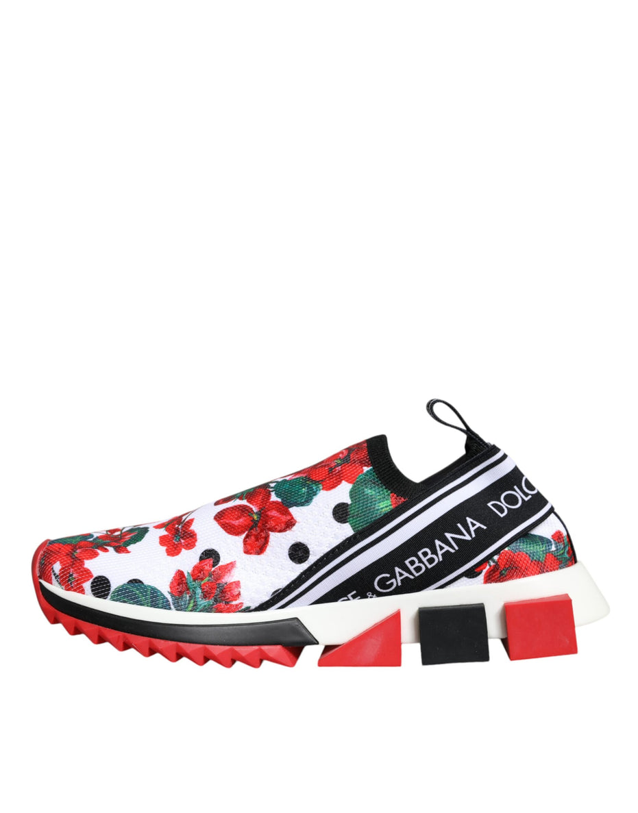 Παπούτσια Sneakers Dolce & Gabbana Sorrento με Πολύχρωμα Γεράνια