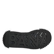 Dolce & Gabbana Black Logo Lace Up Low Top NS1 Sneakers Shoes