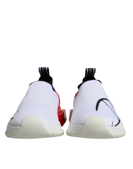 Dolce & Gabbana White Red Low Top Sorrento Ανδρικά Sneakers Παπούτσια