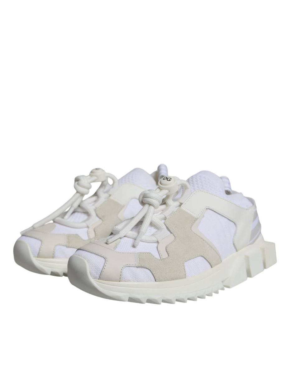 Dolce & Gabbana Λευκά Αθλητικά Παπούτσια Sorrento Trekking από Διχτυωτό Ύφασμα