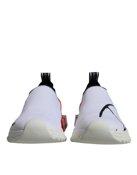 Dolce & Gabbana White Red Low Top Sorrento Ανδρικά Sneakers Παπούτσια