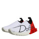 Dolce & Gabbana White Red Low Top Sorrento Men Sneakers Shoes