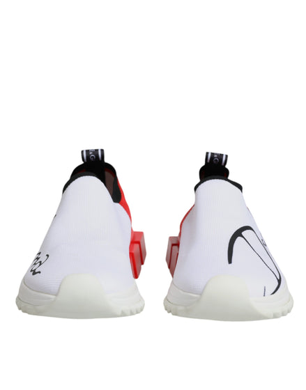 Dolce & Gabbana White Red Low Top Sorrento Ανδρικά Sneakers Παπούτσια