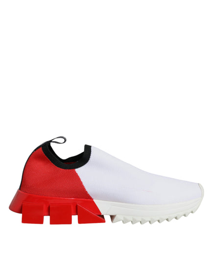Dolce & Gabbana White Red Low Top Sorrento Ανδρικά Sneakers Παπούτσια