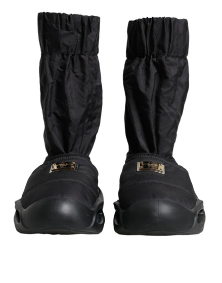 Παπούτσια Sneakers Dolce & Gabbana Μαύρα Slip On Wave Socks