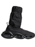 Dolce & Gabbana Black Slip On Wave Socks Sneakers Shoes