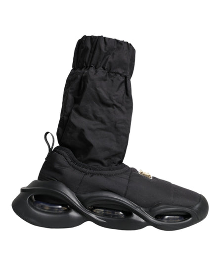 Παπούτσια Sneakers Dolce & Gabbana Μαύρα Slip On Wave Socks