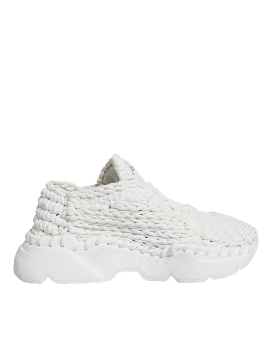 Dolce & Gabbana Λευκά Πλεκτά Sneakers Daymaster