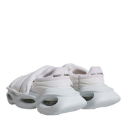 Dolce & Gabbana White Padded Fabric Low Top Sneakers Shoes