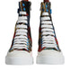 Dolce & Gabbana Multicolor Patchwork High Top Sneakers Shoes