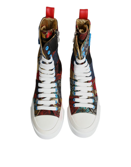 Dolce & Gabbana Πολύχρωμα Sneakers Υψηλού Ύψους με Patchwork