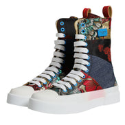 Dolce & Gabbana Πολύχρωμα Sneakers Υψηλού Ύψους με Patchwork