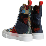 Dolce & Gabbana Πολύχρωμα Sneakers Υψηλού Ύψους με Patchwork