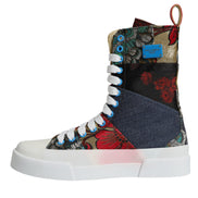 Dolce & Gabbana Πολύχρωμα Sneakers Υψηλού Ύψους με Patchwork