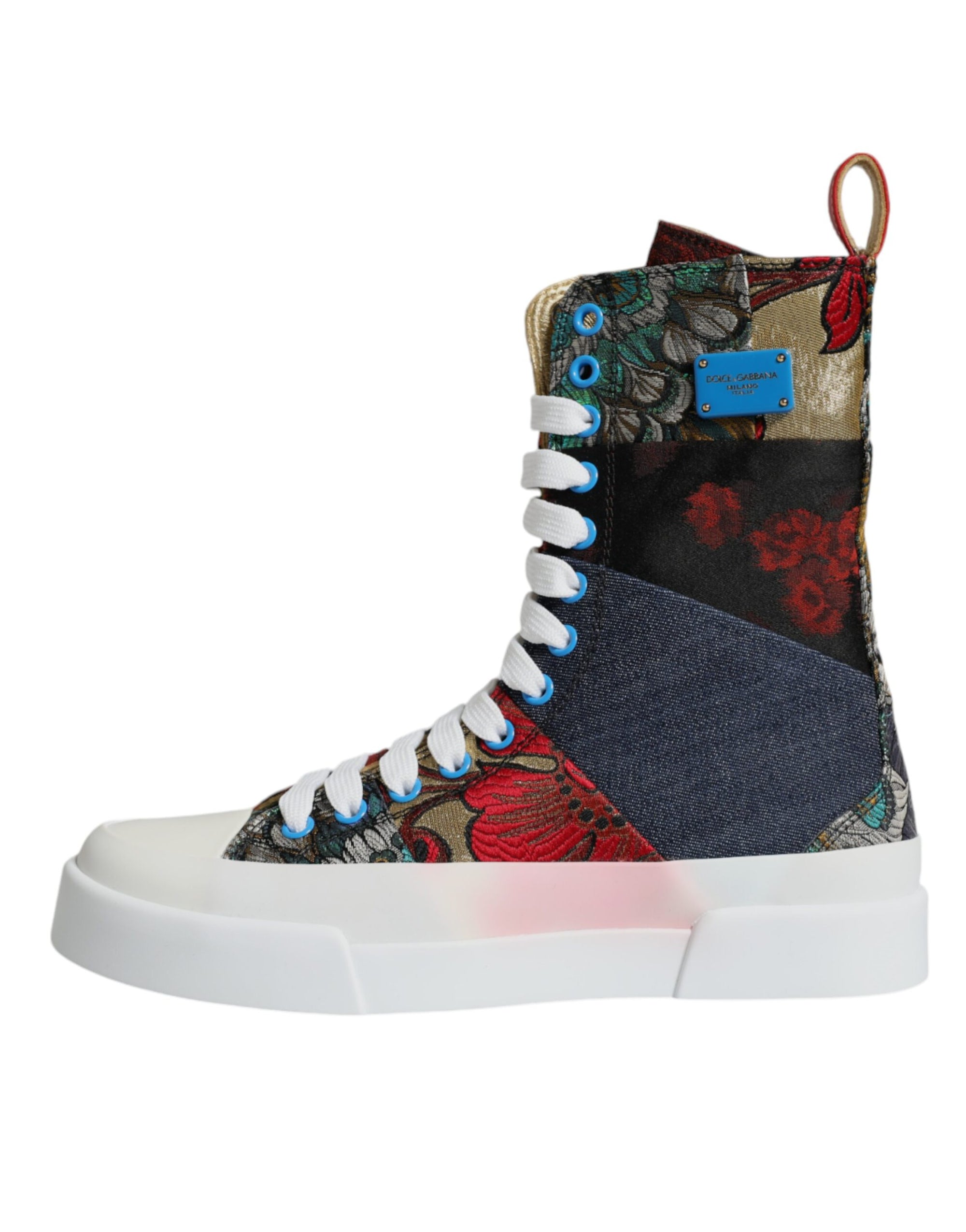 Dolce & Gabbana Πολύχρωμα Sneakers Υψηλού Ύψους με Patchwork