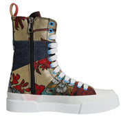 Dolce & Gabbana Πολύχρωμα Sneakers Υψηλού Ύψους με Patchwork