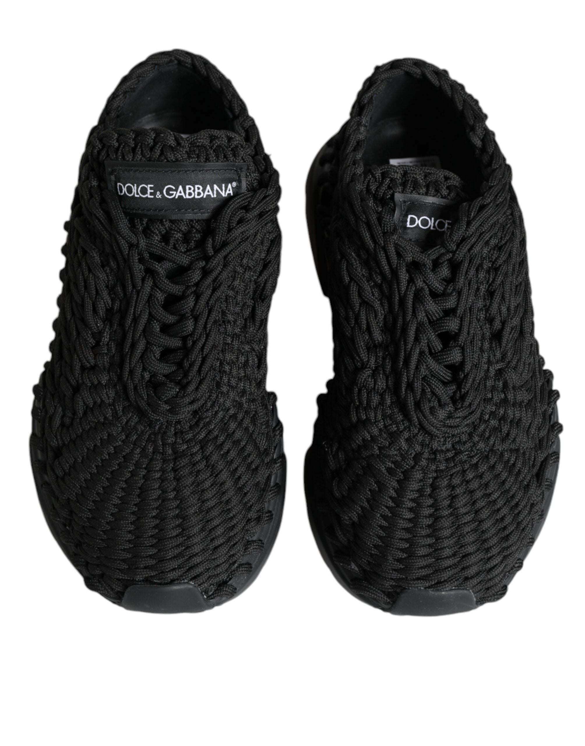 Dolce & Gabbana Μαύρα Πλεκτά Παπούτσια Sneakers Daymaster