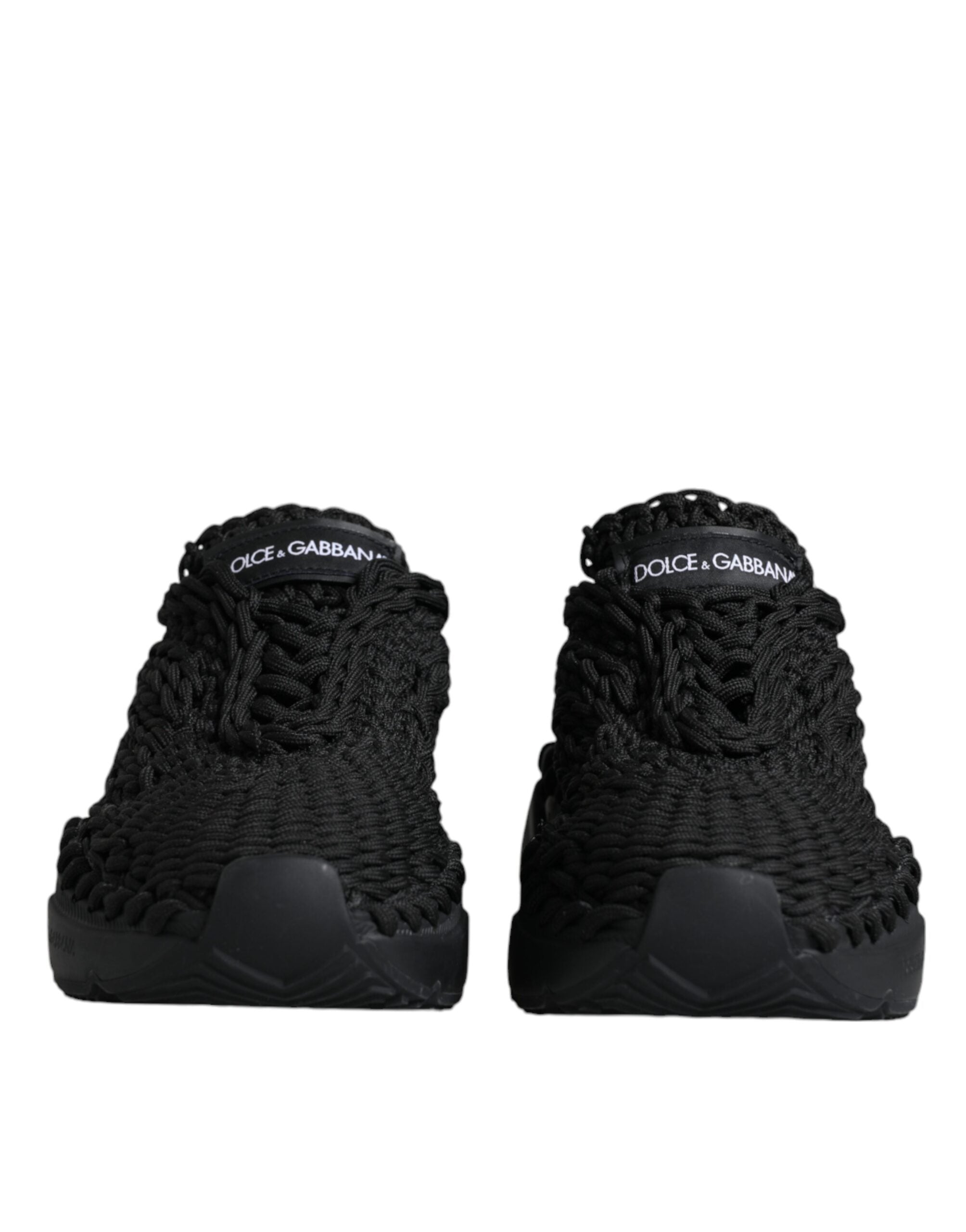 Dolce & Gabbana Μαύρα Πλεκτά Παπούτσια Sneakers Daymaster