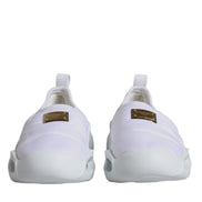 Dolce & Gabbana White Padded Fabric Low Top Sneakers Shoes