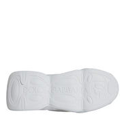Dolce & Gabbana White Padded Fabric Low Top Sneakers Shoes