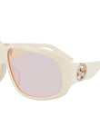 Longchamp White Acetate Sunglasses