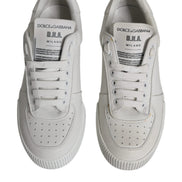 Dolce & Gabbana White Miami Leather Low Top Sneakers Shoes