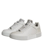 Dolce & Gabbana White Miami Leather Low Top Sneakers Shoes