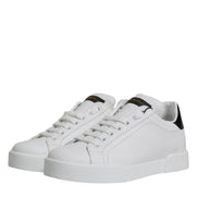 Dolce & Gabbana White Leather Classic Low Top Sneakers Shoes