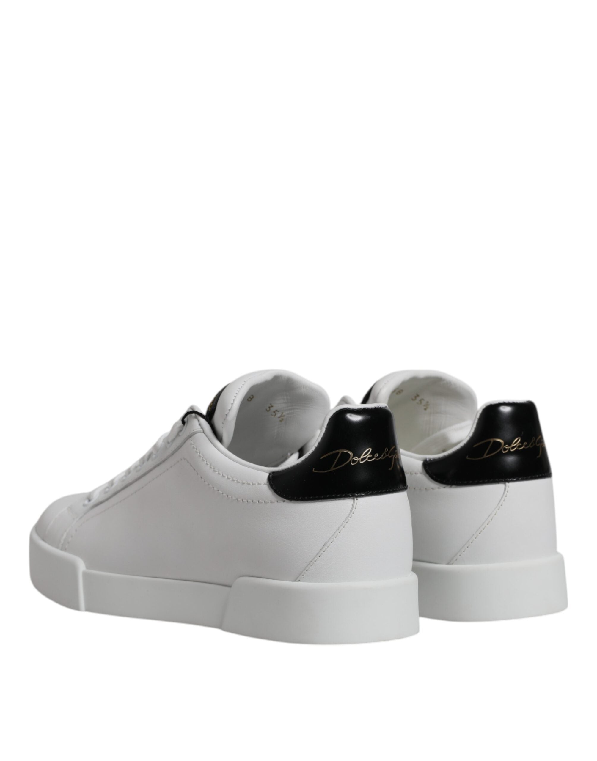 Dolce & Gabbana Λευκά Δερμάτινα Κλασικά Χαμηλά Αθλητικά Παπούτσια