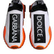 Dolce & Gabbana White Orange Slip On Sorrento Sneakers Shoes