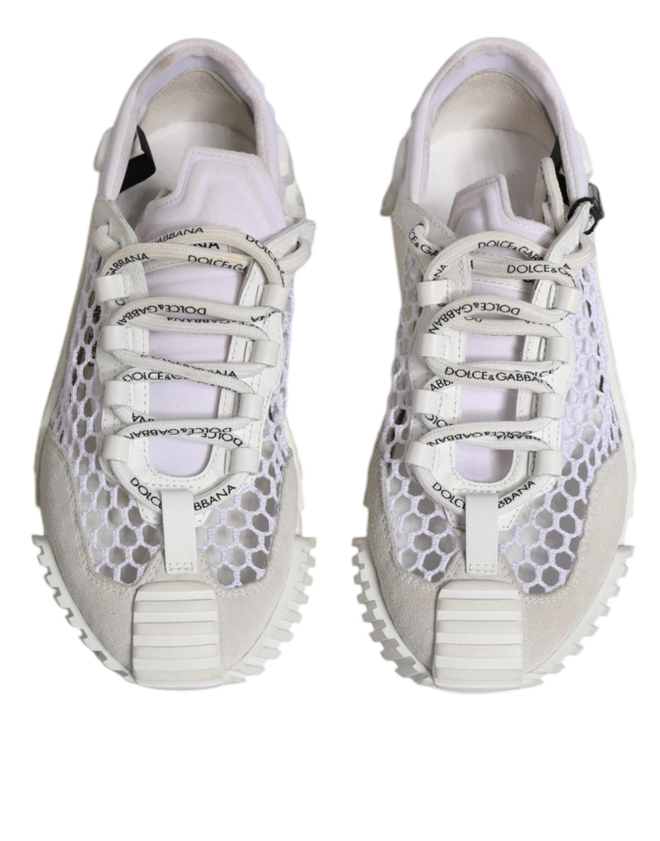 Dolce & Gabbana Λευκά Αθλητικά Παπούτσια NS1 Low Top από Διχτυωτό Υλικό